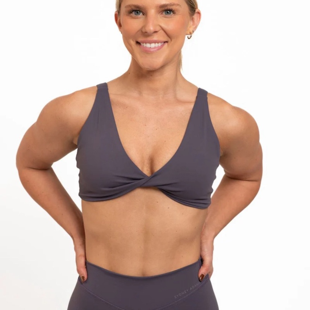Sydney Adams x Liason the Label Twist-Front Sports-bra and matching biker shorts
